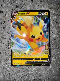 Pokemon TCG Cards Pikachu V SWSH285 Black Star Promo Holo NM-M - Image 3