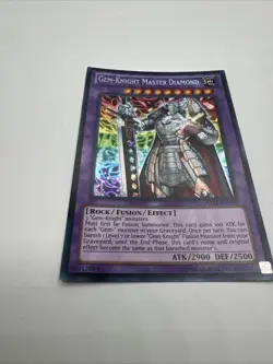 Yugioh - CRIMPED Gem-Knight Master Diamond HA07-EN059 Unlimited Secret Rare - Image 3