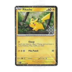 Pikachu Pokemon 2025 Promo Stamped Holiday Calendar Holo Sealed 025/165 - Image 2