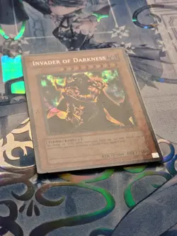 IOC-111 Invader of Darkness Secret Rare Unlimited Edition MP! YuGiOh TCG - Image 2