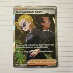 POKEMON TCG Pitch Black RUST SYNDICATE GRUNT Full Art Trainer Card 112/084 - Image 1