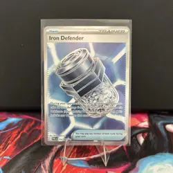 Pokemon TCG Iron Defender 110/084 Pitch Black Full Art Trainer Item Pack Fresh - Image 1