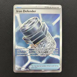 Pokemon TCG Iron Defender 110/084 Pitch Black Full Art Trainer Item Pack Fresh - Image 2