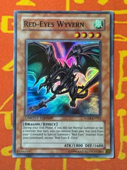 YUGIOH RED-EYES WYVERN SUPER RARE HEAVY PLAY ANPR-ENSE2 - Image 1