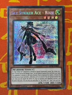 YUGIOH SKY STRIKER ACE - ROZE PRISMATIC SECRET RARE 1ST NM MP21-EN005 - Image 1