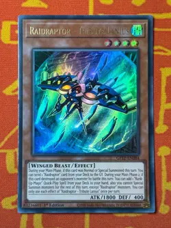 YUGIOH RAIDRAPTOR - TRIBUTE LANIUS ULTRA RARE 1ST EDITION NM GFTP-EN084 - Image 1