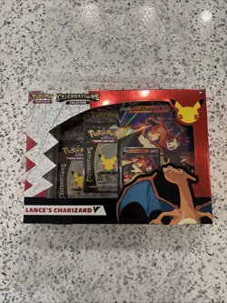Pokemon TCG 25th Celebrations Lance’s Charizard V Collection Box New Sealed - Image 1