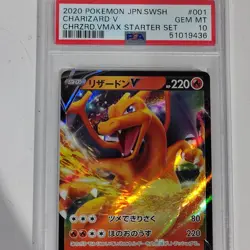 Pokemon Charizard V PSA 10 Japanese Holo 2020 SC Starter Set Vmax 001/021 - Image 1