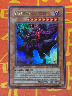 YUGIOH VAMPIRE GENESIS ULTRA RARE 1ST EDITION NEAR MINT SD2-EN001 - Image 1