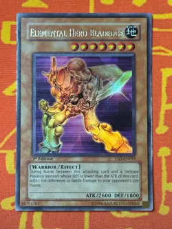 YUGIOH ELEMENTAL HERO BLADEDGE ULTRA RARE 1ST EDITION EXCELLENT YSD-EN019 - Image 1