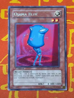 YUGIOH OJAMA BLUE RARE 1ST EDITION LIGHT PLAY RGBT-EN097 - Image 1