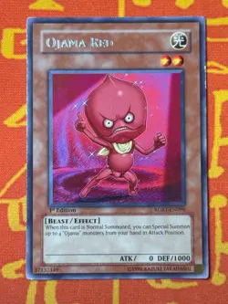YUGIOH OJAMA RED RARE 1ST EDITION LIGHT PLAY RGBT-EN096 - Image 1