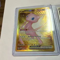 Mew ex 205/165 Scarlet & Violet 151 Promo Gold Metal Pokemon Card X3 - Image 2