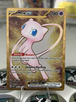 Mew EX Gold Metal Card #205/165 SV Scarlet & Violet 151 Pokemon UPC Promo - Image 1