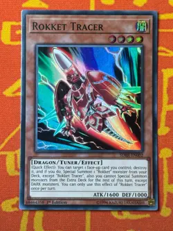 YUGIOH ROKKET TRACER SUPER RARE 1ST EDITION NM SDRR-EN002 - Image 1