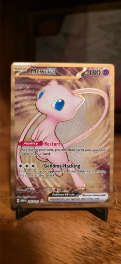 Mew EX GOLD METAL 205/165 Scarlet & Violet 151 Promo Card Pokemon TCG - Image 1