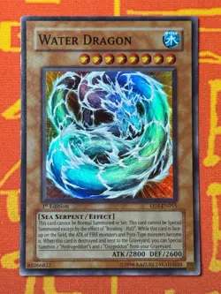 YUGIOH WATER DRAGON SUPER RARE 1ST EDITION EXCELLENT EEN-EN015 - Image 1