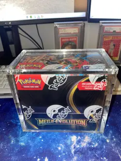 Pokemon TCG Mega Evolution Enhanced Booster Box w/ Acrylic Case - Image 1