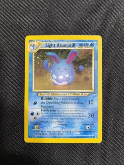 Pokemon TCG Light Azumarill Holo Rare Neo Destiny 13/105 Unlimited LP Condition - Image 1