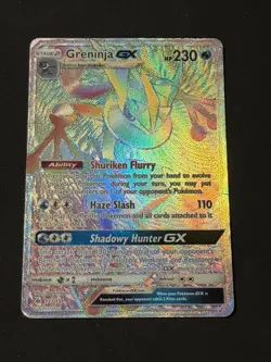 Pokemon TCG Greninja GX Forbidden Light 133/131 Secret Rare FA Holo **HP ON BACK - Image 1
