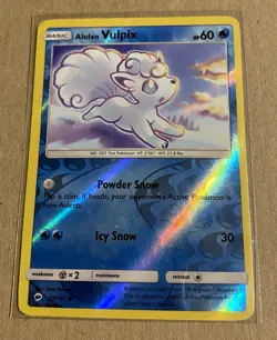 Alolan Vulpix 27/147 SM Burning Shadows Reverse Holo Pokemon Card English - Image 1