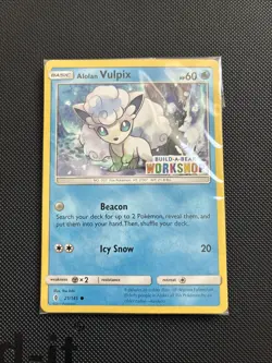 Pokemon Alolan Vulpix Card 21/145 Build-A-Bear Workshop Promo Stamped Card - Image 1