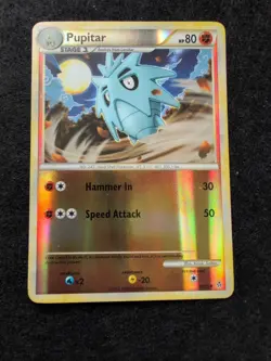 Pupitar 39/95 Pokemon Unleashed HS Uncommon Reverse Holo Card - Image 1