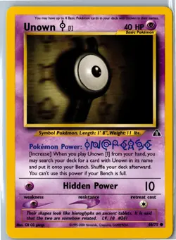 Unown [I] Neo Discovery 68/75 Common Unlimited MP - Vintage Pokemon Card - Image 1