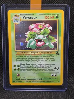 Pokemon Card - Venusaur 13/53 Holo Rare WOTC Promo - Wizards Black Star Promo LP - Image 1