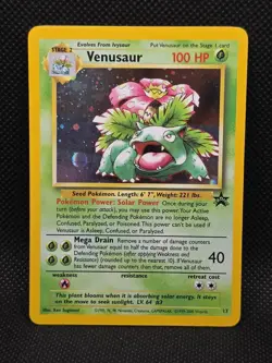 Pokemon Card - Venusaur 13/53 Holo Rare WOTC Promo - Wizards Black Star Promo LP - Image 2