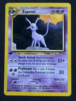 Espeon 20/75 Neo Discovery 1st Edition English Pokemon Card - Image 1