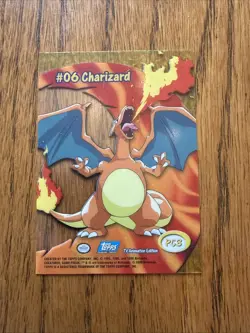 2000 Topps Pokemon TV Animation Clear Card #06 Charizard PC3 Acetate NM Topps - Image 2