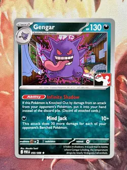 Gengar 050/088 Prize Pack Series 9 Non Holo Play! Pokemon Stamped Promo Card 👻 - Image 1
