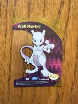2000 Topps Pokemon TV Animation Clear Card #150 Mewtwo PC5 Acetate Insert Topps - Image 2