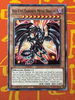 YUGIOH RED-EYES DARKNESS METAL DRAGON COMMON 1ST EDITION NM HAC1-EN017 - Image 1