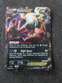 Pokemon Darkrai EX Ultra Rare Holo Card 88/113 Legendary Treasures Series - Image 1