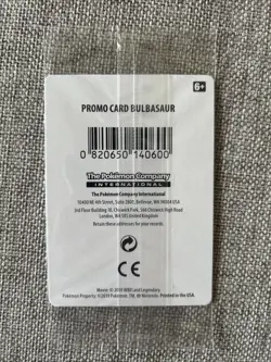 Pokemon TCG Bulbasaur Promo Card SM198 Detective Pikachu Edition (Sealed) - Image 2