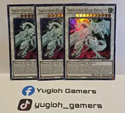 YUGIOH SHOOTING STAR DRAGON X3 BROL ULTRA LIGHT PLAYED - Image 1