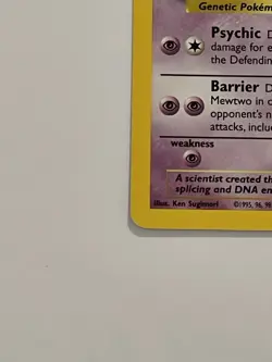 Pokemon TCG Mewtwo Base Set 2 Holo Rare 10/130 60 HP Basic English WOTC - Image 5