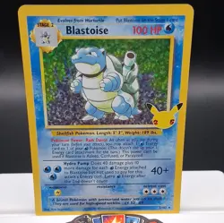WotC Blastoise 2/102 Base Set Holo Rare Unlimited English Stage 2 100HP 1999 - Image 2