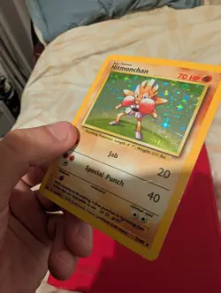 Pokemon TCG Hitmonchan Unlimited Rare Holo Card Base Set 7/102 - Image 3