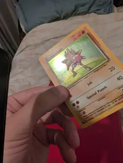 Pokemon TCG Hitmonchan Unlimited Rare Holo Card Base Set 7/102 - Image 4