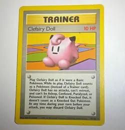 Wizards Pokemon TCG Clefairy Doll 70/102 Base Set Rare Eng 1999 10HP - Image 1