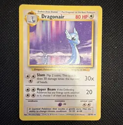 Pokemon TCG Dragonair 18/102 Base Set 1999 English Rare Regular Unlimited 80 HP - Image 1