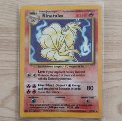 Pokemon TCG Ninetales 12/102 Base Set Holo Rare Unlimited LP - Image 1