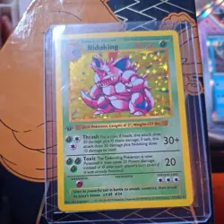 Pokemon Nidoking 11/102 Base Set Holo Rare Card 1999 WOTC Unlimited - Image 3