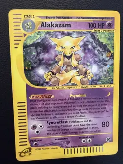 Alakazam Holo Rare 11/165 Expedition Base Set Pokemon TCG 100 MP English - Image 1