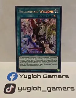 YUGIOH DRAGONMAID WELCOME SECRET MYFI 1ST EDITION SECRET LIGHT PLAYED - Image 1