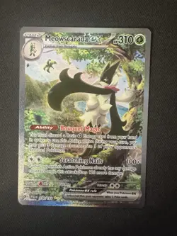 Pokemon TCG Meowscarada EX 256/193 Sv02 Paldea Evolved Holo Card NM Condition - Image 1