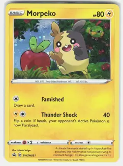 Morpeko (Blister Exclusive) SWSH031 Holo Promo Sword & Shield Promo Pokemon NM - Image 1